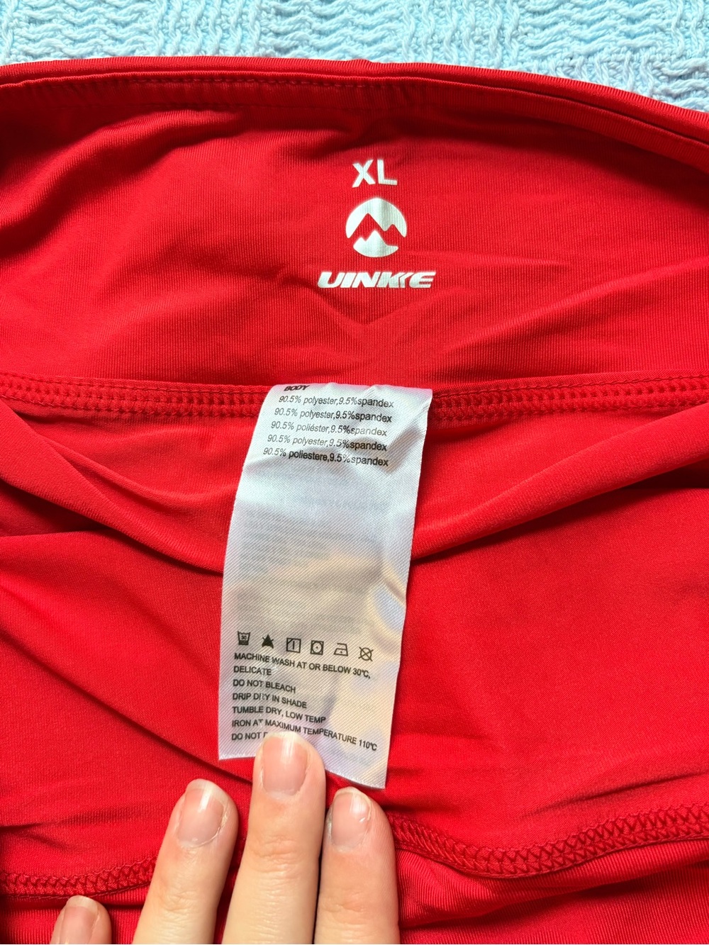 Red workout skort